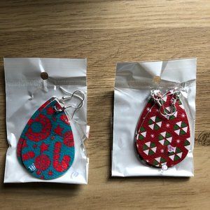 Leather Holiday Earrings